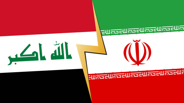 istock Iraq and Iran financial, diplomatic crisis concept. vector illustration. 938444166