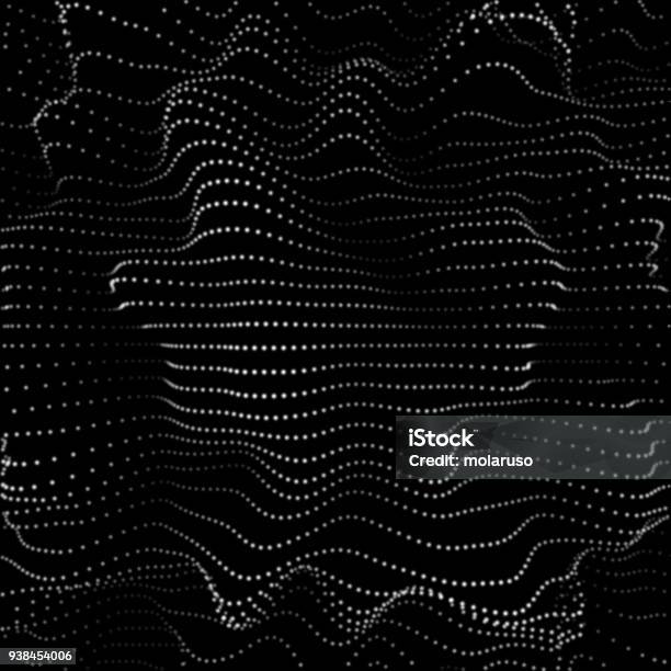 Abstract Space Particles Shape Stock Illustration - Download Image Now - Black Color, Backgrounds, Abstract