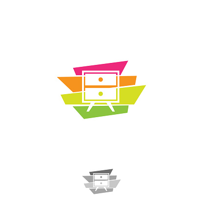 Best simple vector colorful furniture with cutting technique. Vector illustration EPS.8 EPS.10