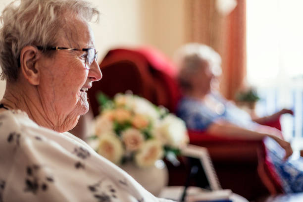 Senior Friends Sitting in a Nursing Home
