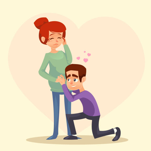Family Young Happy Couple Pregnant Wife And Her Husband Together Cartoon  Characters Vector Illustration Eps10 Stock Illustration - Download Image  Now - iStock