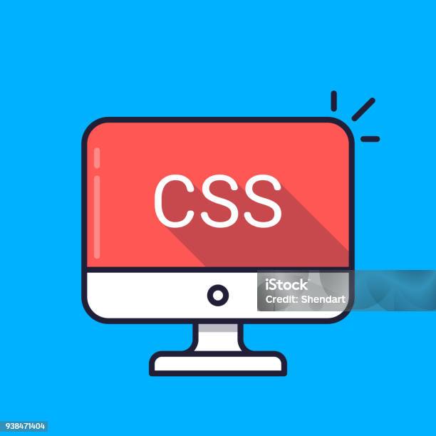 Computer With Css Word On Screen Cascading Style Sheets Style Sheet ...