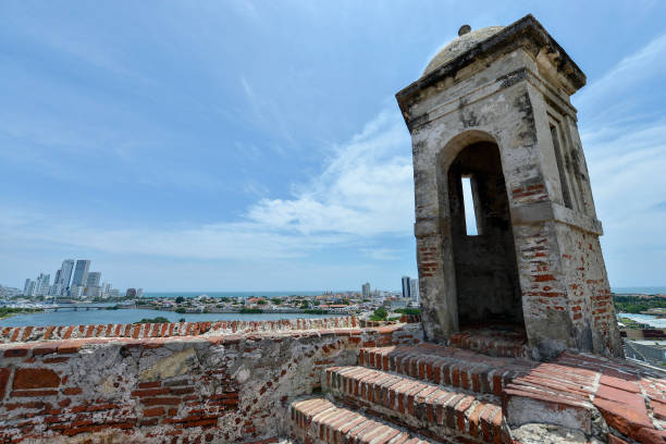 cartagena en colombia - castillo de san felipe de barajas fotografías e imágenes de stock