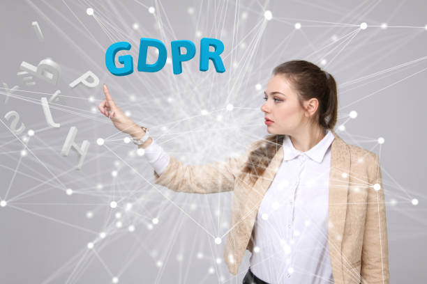 istock GDPR concept image. General Data Protection Regulation, the protection of personal data. Young woman working with information 938476540