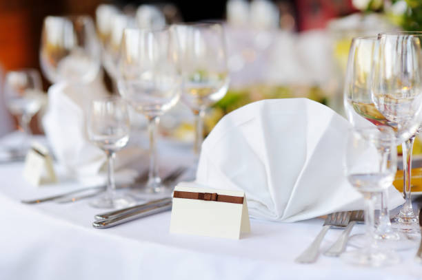 istock Beautiful table set for some festive event or wedding reception 938480742
