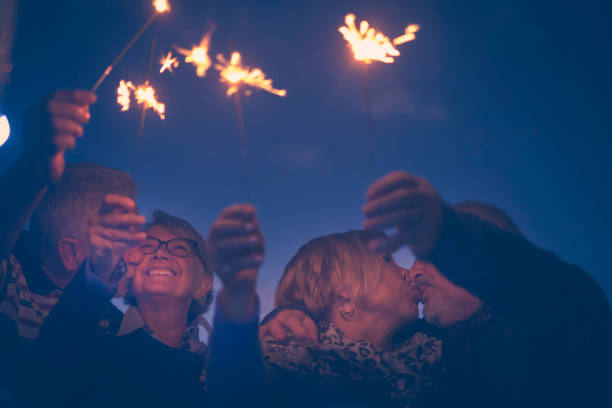 istock fire sparks party for elderly people 938481010
