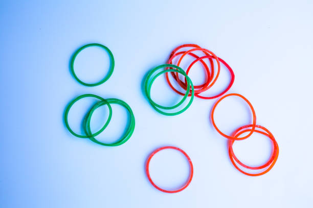 istock Rubber bands, Elastic bands isolated on white background 938484306