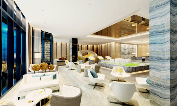 istock 3d render of luxury hotel lobbey 938484506