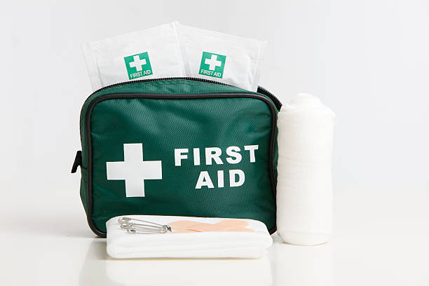 istock First aid kit in green on a white background 93848503