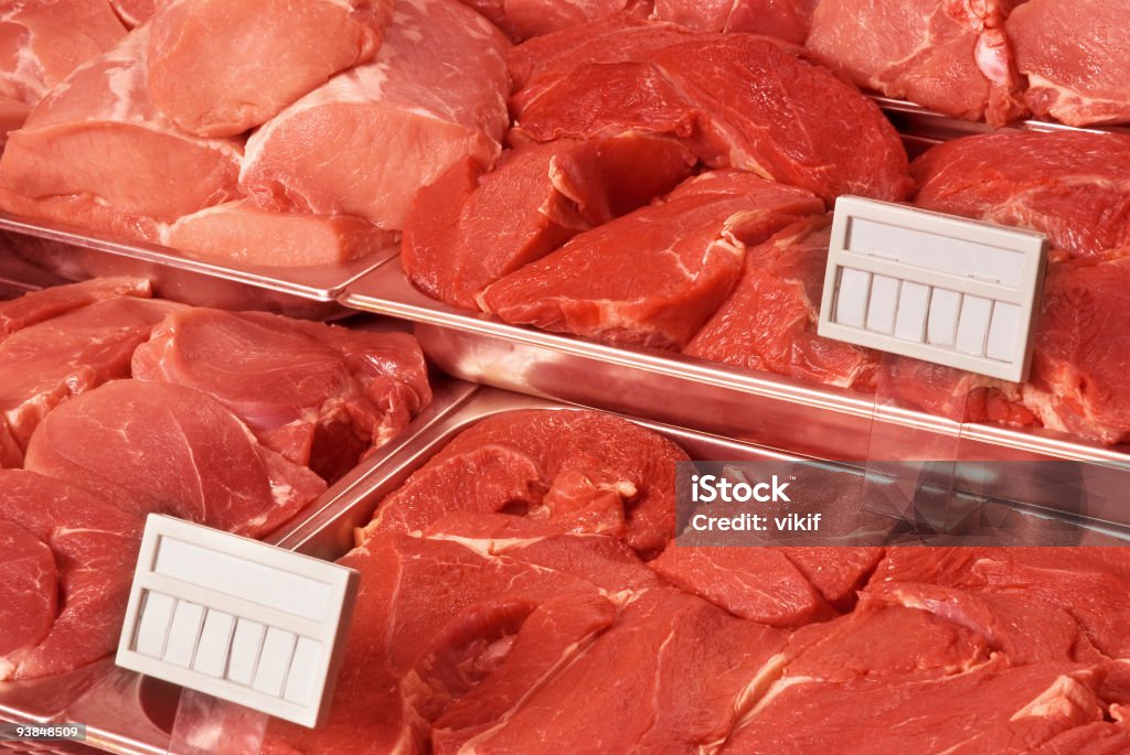 Selezione di carne di qualità - Foto stock royalty-free di Bistecca di manzo