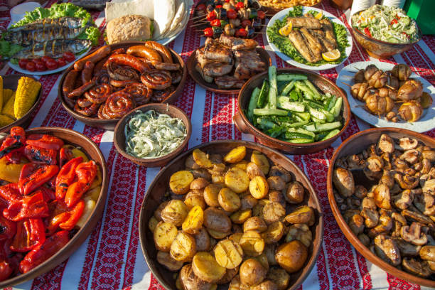 istock collection of tasty dishes on table 938486724
