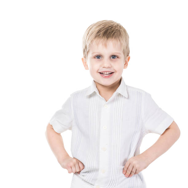 istock portrait of a happy five year old boy on white background 938486856