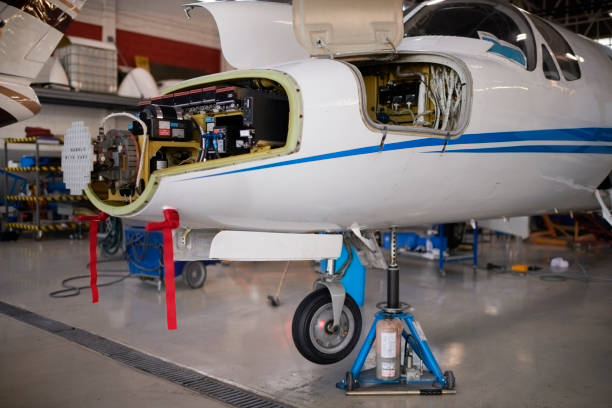istock Aircraft in the hangar 938493696