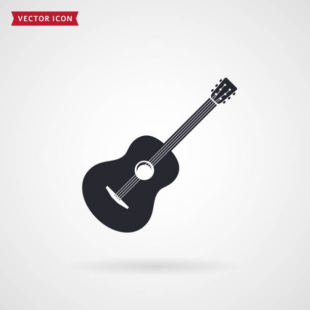 Guitar icon. Vector. Guitar icon isolated on white background. Musical instrument. Vector symbol. guitar icons stock illustrations