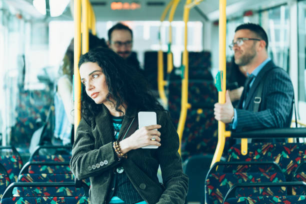 istock Woman in a bus 938513604