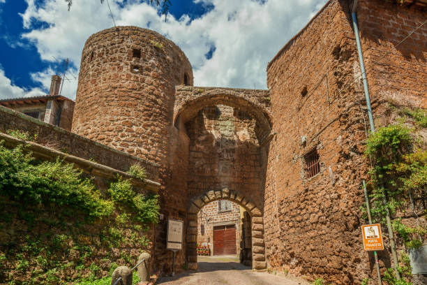 Franceta Gate in Sutri along Via Francigena stock photo