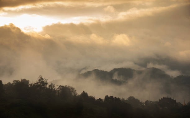 istock Beautiful mountains with clouds and fogs. 938531174