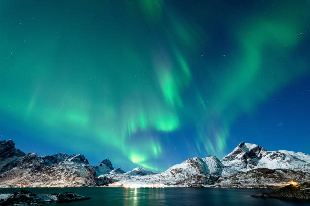 istock Northern Lights in Lofoten Islands, Norway 938531426