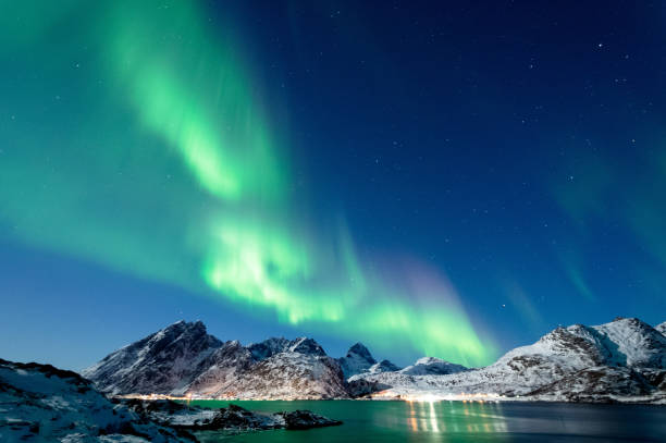 istock Northern Lights in Lofoten Islands, Norway 938531474