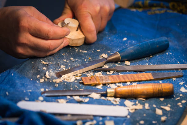 istock craftsperson carving violin 938532340
