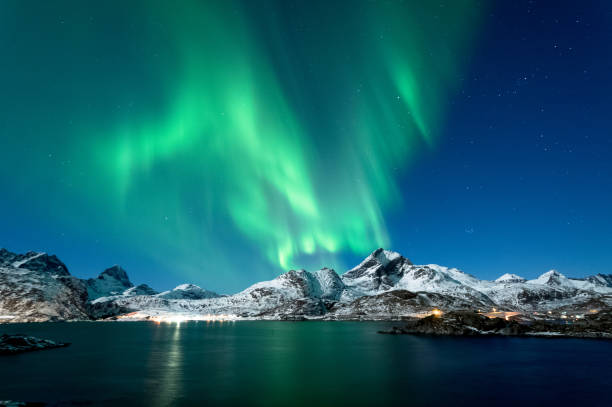 istock Northern Lights in Lofoten Islands, Norway 938535054