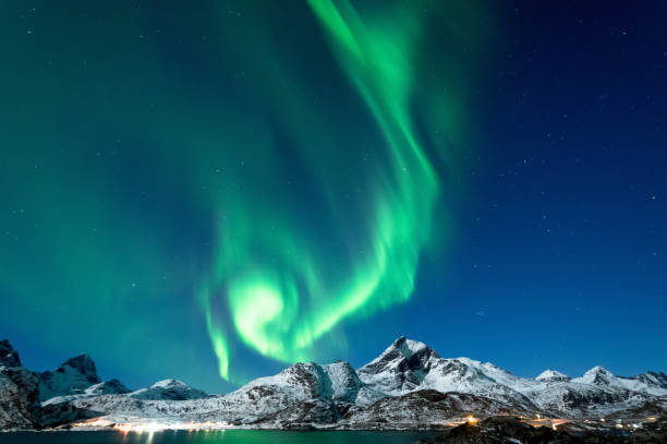 istock Northern Lights in Lofoten Islands, Norway 938535314