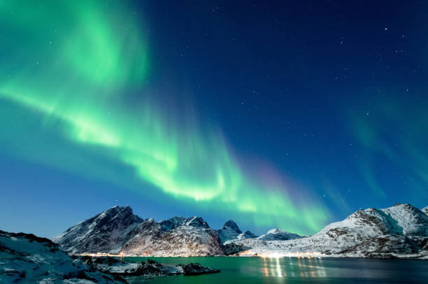 istock Northern Lights in Lofoten Islands, Norway 938535770