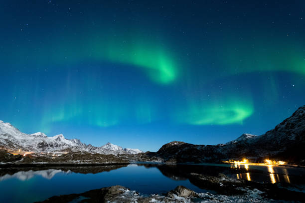 istock Northern Lights in Lofoten Islands, Norway 938536702