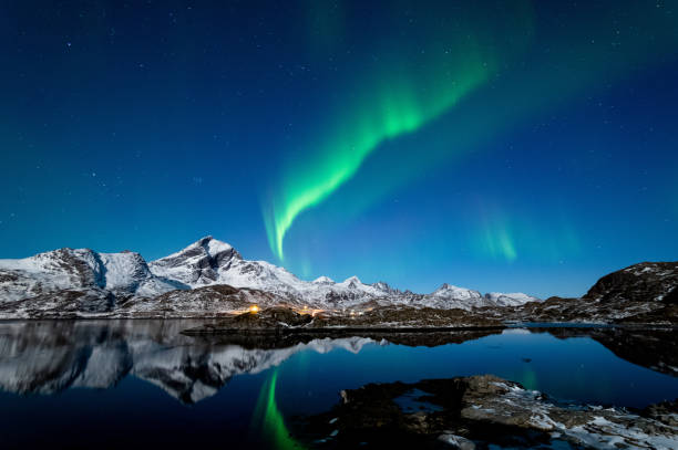 istock Northern Lights in Lofoten Islands, Norway 938536844