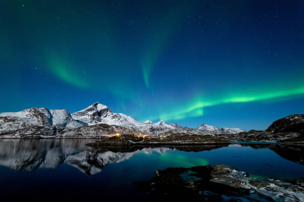 istock Northern Lights in Lofoten Islands, Norway 938537256