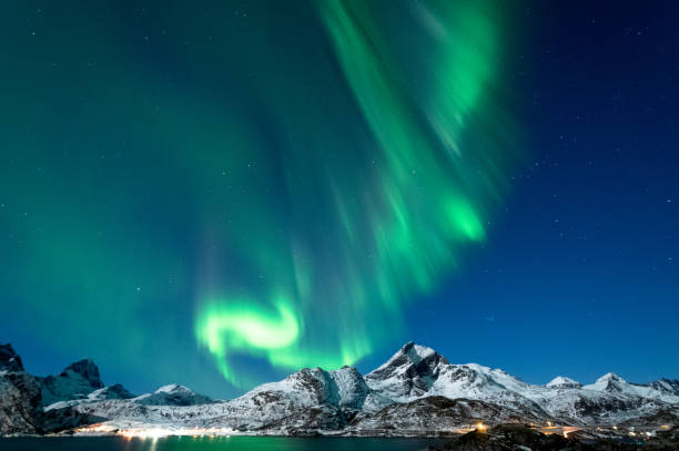 istock Northern Lights in Lofoten Islands, Norway 938543008