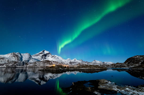 istock Northern Lights in Lofoten Islands, Norway 938543050