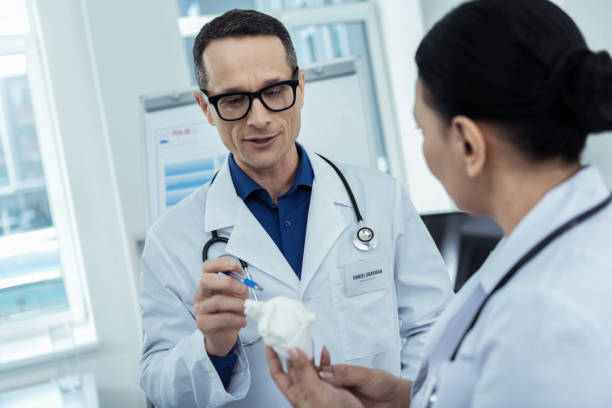 istock Professional doctor pointing model of heart 938543178