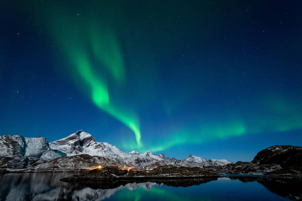 istock Northern Lights in Lofoten Islands, Norway 938543234