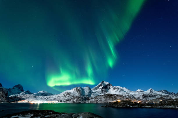 istock Northern Lights in Lofoten Islands, Norway 938543444