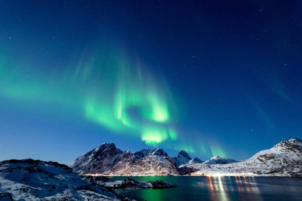 istock Northern Lights in Lofoten Islands, Norway 938544508