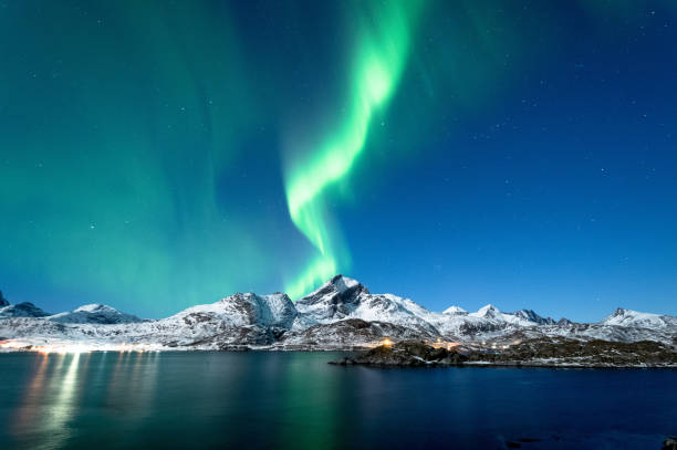 istock Northern Lights in Lofoten Islands, Norway 938546016