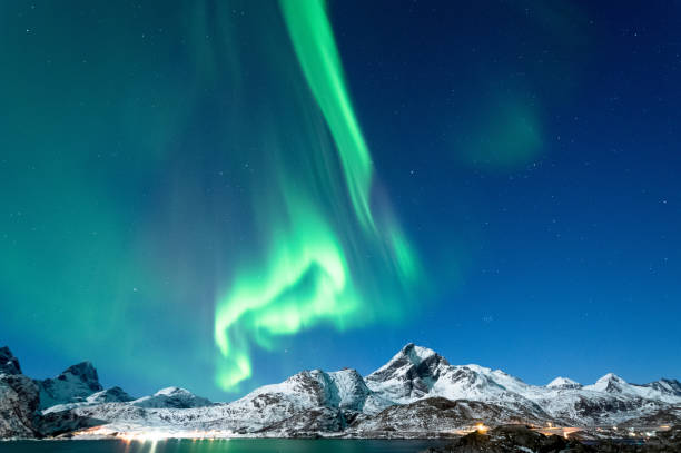istock Northern Lights in Lofoten Islands, Norway 938546106
