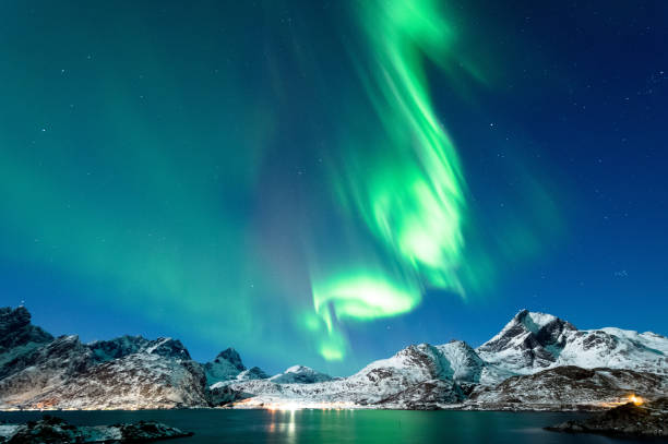 istock Northern Lights in Lofoten Islands, Norway 938547392