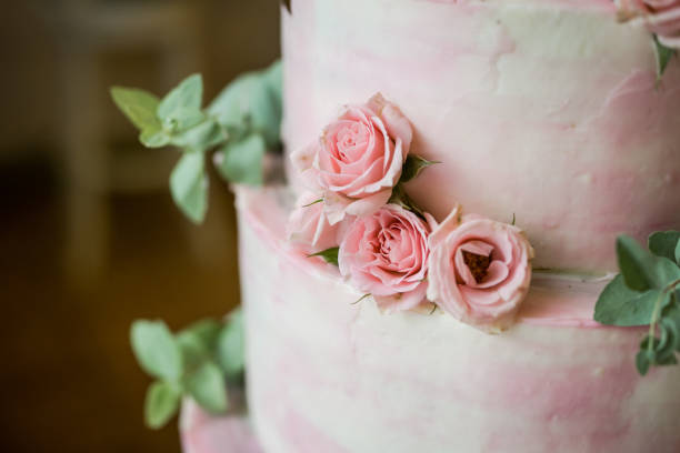 istock wedding festive multi-storey cake in white tone 938549300