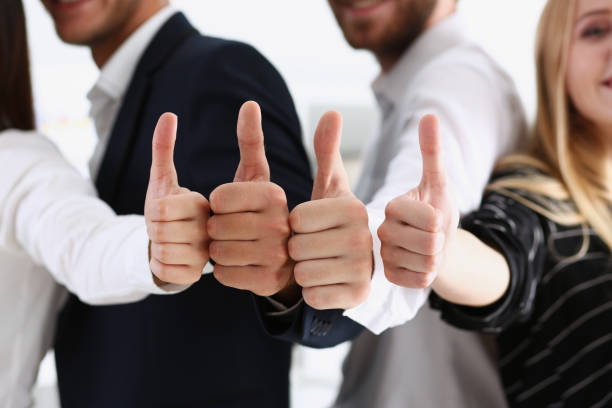 istock Group of people show ok or confirm with 938556236