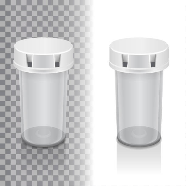 istock Set of white pills bottle isolated on transparent background 938559192