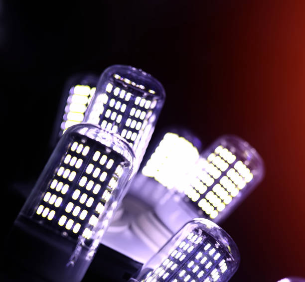 istock LED elements in the lamp. Lamps with diodes. Many bright lights 938559238
