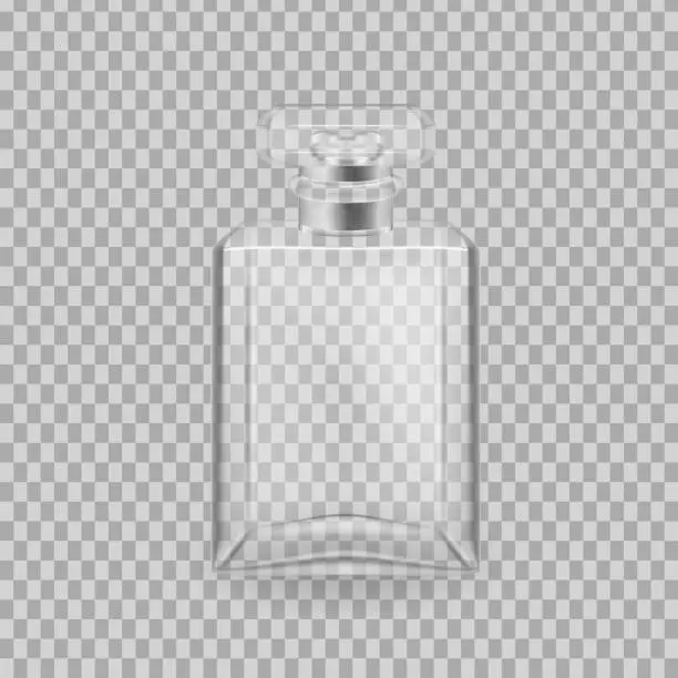 Vector illustration of Realistic mock-up, template of flacon spray for freshness
