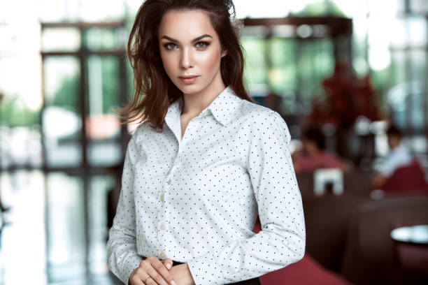 istock Modern business woman in the office with copy space. 938561586