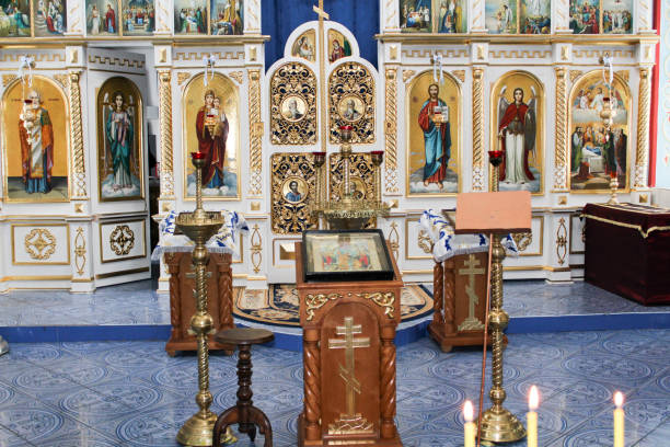 istock Inside the beautiful Orthodox Church 938569592