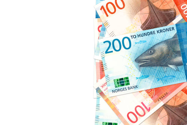 istock some new 100 and 200 norwegian krone bank note with copy space 938570100