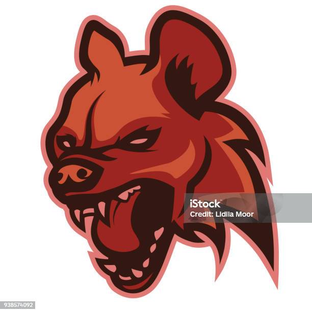 Head Of Evil Hyena Logo Stock Illustration - Download Image Now - Logo, Zombie, Hyena
