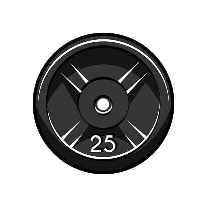 Disc Weight Lifting Or Powerlifting Plate Sport Symbol Vector Stock  Illustration - Download Image Now - iStock
