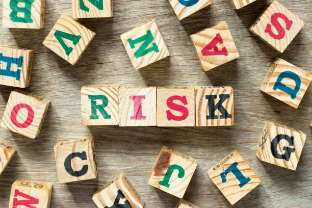 istock Letter block in word risk with another on wood background 938586846